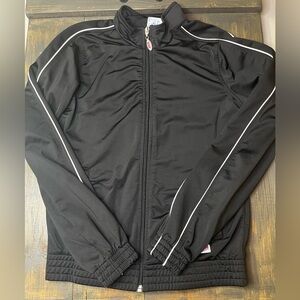 Soffe Black Windbreaker with White Piping Boys Size Medium